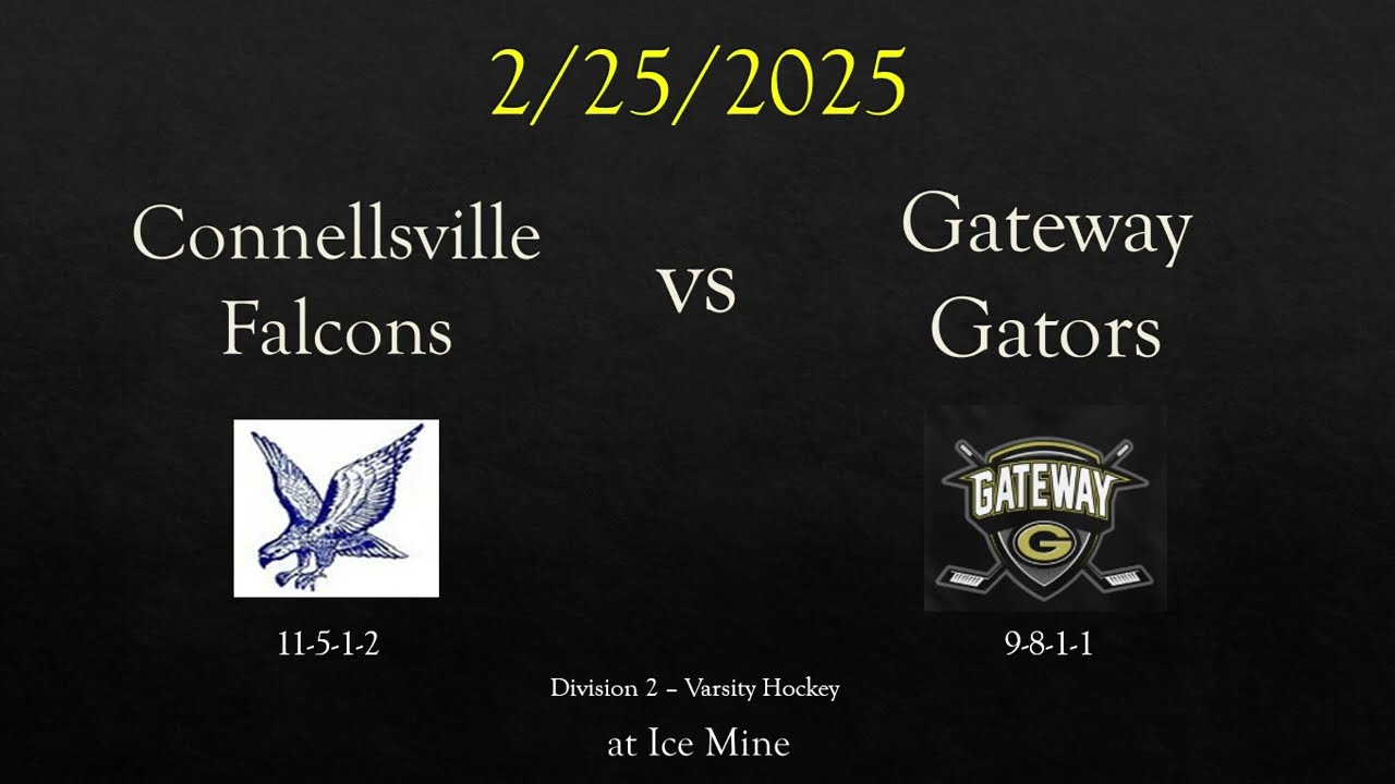 Gateway Gators vs Connellsville Falcons Game Highlights 2/25/2025 Varsity Ice Hockey