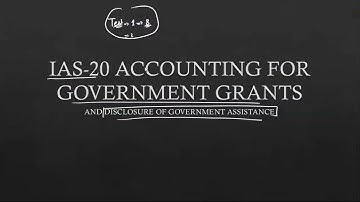 IAS 20 Govt Grants Complete Revisions