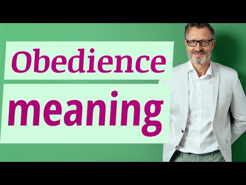 Video: Wat is de betekenis van gehoorzamen?