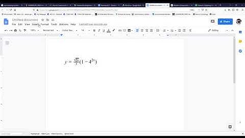 Entering an Equation via Google Docs equation editor