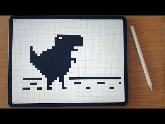 How to Draw the Google Dinosaur No Internet Game! - Step by step drawing 