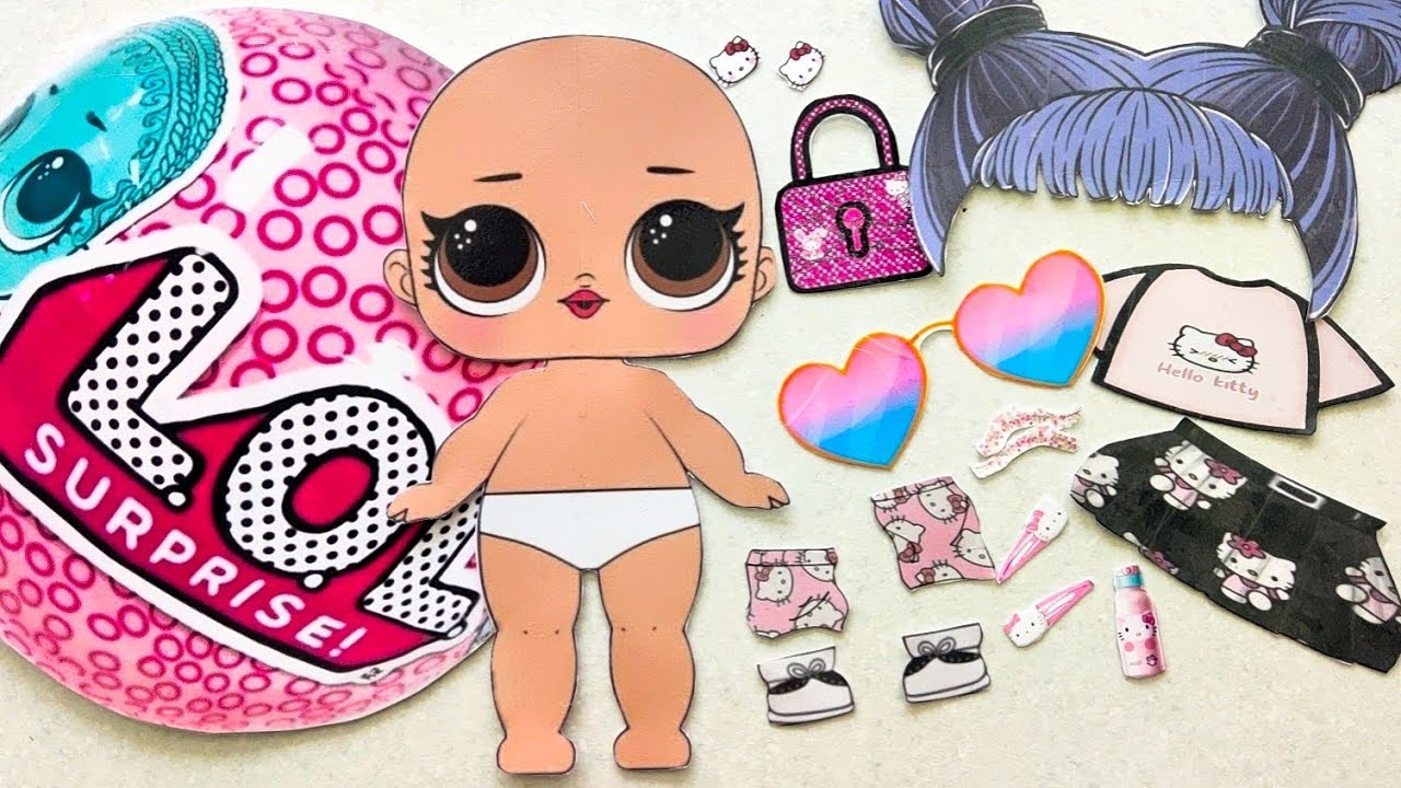LOL Surprise Blindbag : Outfit transformation / Diy paper Craft