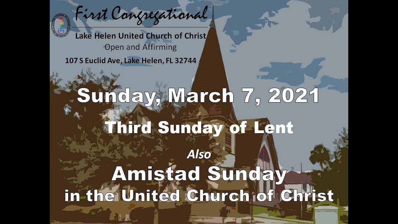 030721 Lake Helen UCC Amistad Sunday YouTube