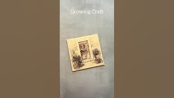 Decoupage Art tutorial for beginners - wooden coaster making at home - varnish - Modpodge diy crafts