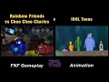 Rainbow Friends VS Choo Choo Charles | Blue &amp; Green GAME x FNF Animation