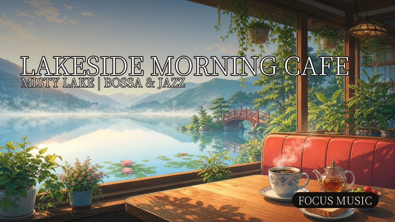 Misty Lakeside Morning Cafe | Peaceful Bossa Nova & Jazz for Focus