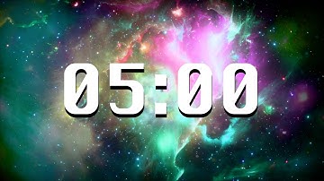 5 Minute Countdown Timer with Alarm and Deep Space Ambient Music