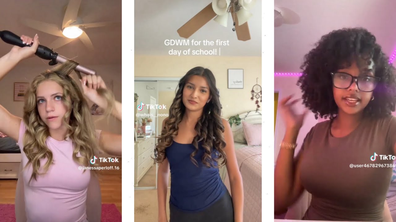 GRWM for the first day of school | get ready with me TikTok compilation 