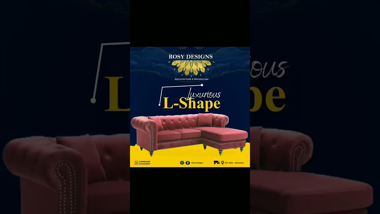 L shape.  Rosy Designs 