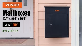 VEVOR Package Delivery Boxes for Outside, Waterproof Lockable Large Mail Box for Porch, Curbside