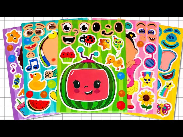 🌈paper diy🌈CoComelon ASMR Adventure 📚 | 5 Essential DIY Hacks to Improve Your Sticker Book Cocomelon