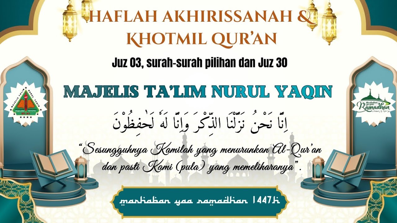 HAFLAH AKHRISSANAH & KHOTMIL QUR'AN 1447 H. / 2026 M. |  Disc 1