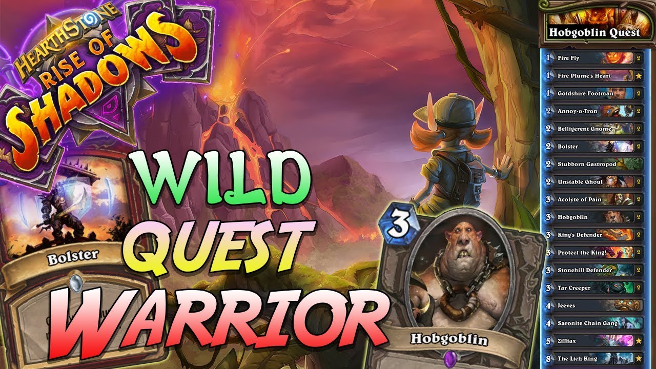 Wild Hobgoblin Quest Warrior Deck | Rise of Shadows | Hearthstone