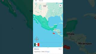 Comparando tamaño de países El Salvador y México #elsalvador #mexico #shorts