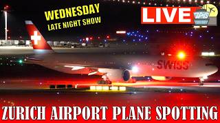 🔴LIVE Golden Hour and Late Night Plane Spotting at Zurich Airport🔴