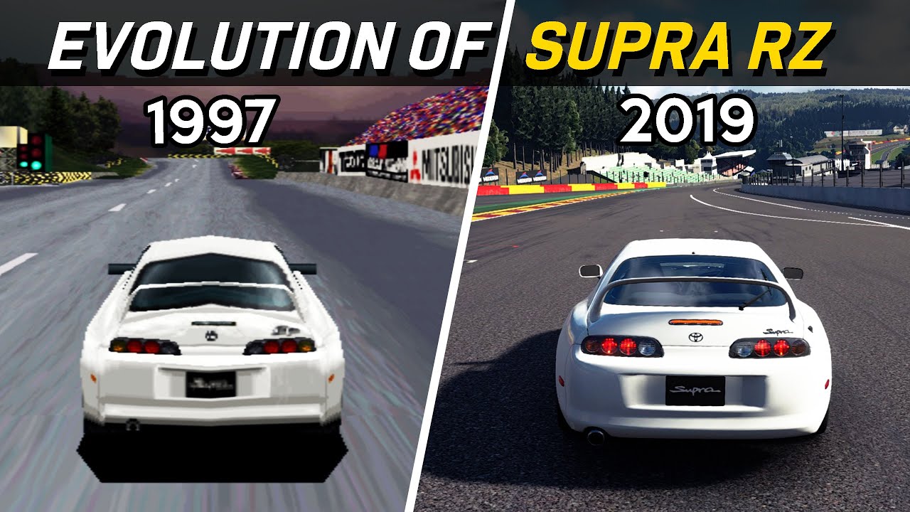 Evolution of Supra RZ in Gran Turismo