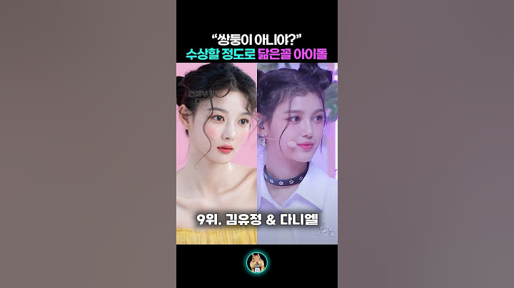 수상할 정도로 서로 닮은 연예인 TOP10