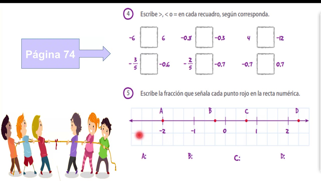Decimales y fracciones positivos y negativos - YouTube