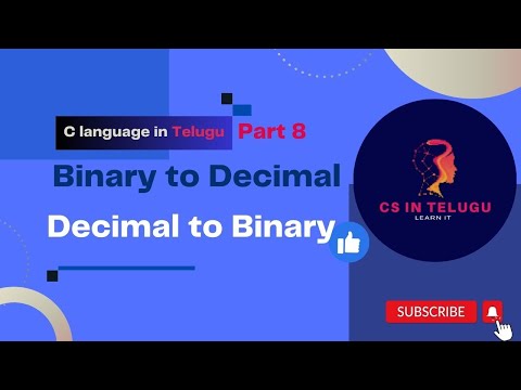 Learn binary to decimal and decimal to binary conversion || in Telugu