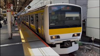 E231系500番台A501編成が各駅停車中野行きとして新宿駅16番線から発車するシーン (1231B) 2026.8.10.13:46