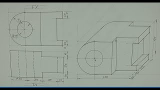 Oblique view  4  Engineering drawing  Technical drawing