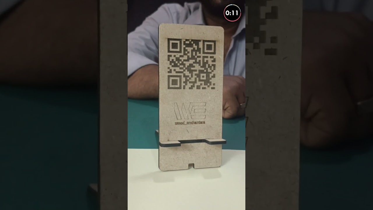 DIY Laser Cut QR Code Standee in Wood | Tech-Savvy Crafts | 5-Minute DIY