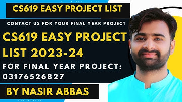 How to Select CS619 Final Year Project 2023| CS619 Easy Project List Fall 2023 | CS619 Guidlines