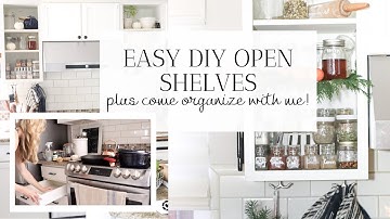 DIY Open Shelving Hack | Easy Farmhouse Kitchen Organization