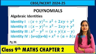 Polynomials algebraic identities class 9 | Class 9 Maths Chapter 2 Polynomials