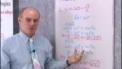 Ch6-Sec3: Trigonometric Equations involving Multiple Angles