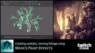 WIP Creating realistic, moving foliage using Maya Paint Effects