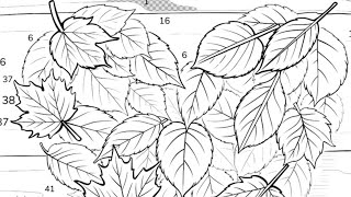 Autumn leaves form a heart on a warm wooden background | Coloring Games screenshot 3