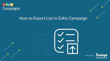 How to Export List in Zoho Campaign