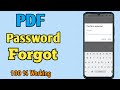 PDF Password Kaise Pata Kare || PDF Password Bhul Gaye To Kya Kare || PDF Password Forgot Kaise Kare