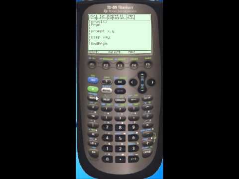 Program with User Input and Output on the TI89