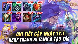 Chi Tiết Cập Nhật P.b 17.1 Thần Không Gian Ra Mắt - Nerf Hàng Loạt Trang Bị Đỡ Đòn & Tạo Tác