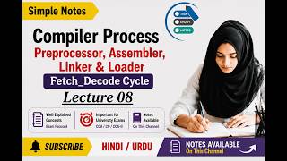 Compiler Process, Preprocessor, Assembler, Linker & Loader | Fetch_Decode Cycle | COA Lecture 8