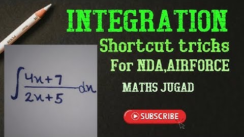 INTEGRATION SHORTCUT TRICKS//SHORT TRICKS OF INTEGRATION/FOR NDA,AIRFORCE /INDEFINITE INTEGRATION