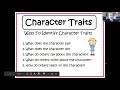 Character Traits Quiz