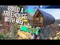 Epic Treehouse Tiny Home with Killer Mountain Views | Full A-Frame Time-Lapse in the Smokies