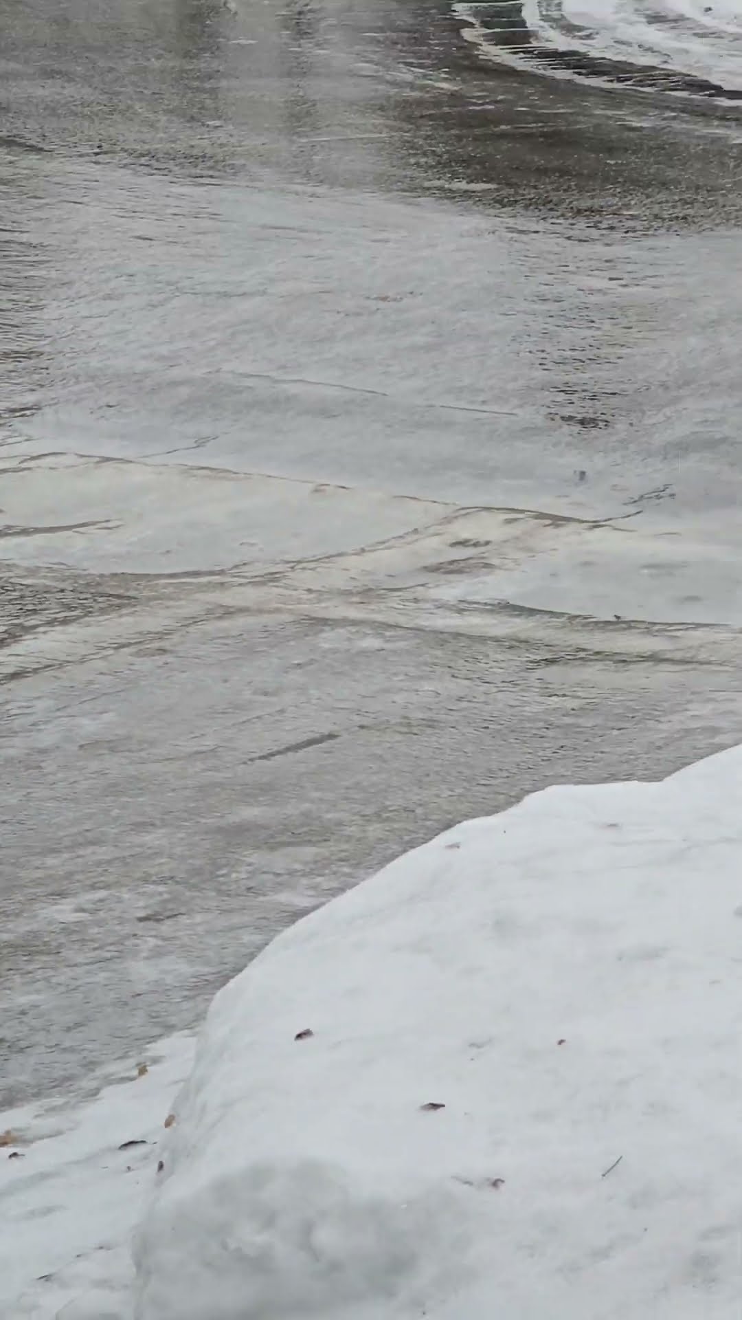 Winter Turns Town Into Icy Skating Rink || ViralHog