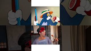 Recreating tom and Jerry scenes 😂 Part 3 #tomandjerry #shortvideo