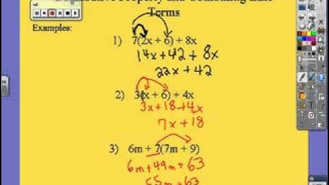 combining like terms/distributive property