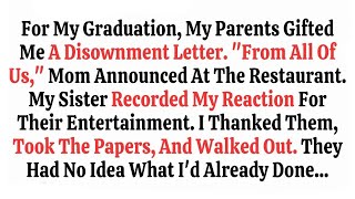 For My Graduation, My Parents Gifted Me A Disownment Letter   From All Of Us,  Mom
