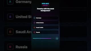 Country with the most immigrants?  #generalknowledgequiz #gk #gkquiz