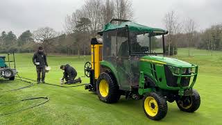 Deep Aeration of the Greens at Eaton Golf Club