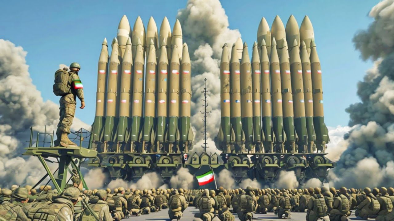 1 minute ago! 15,000 Iranian al-fattah rockets destroy Israeli IDF base ...