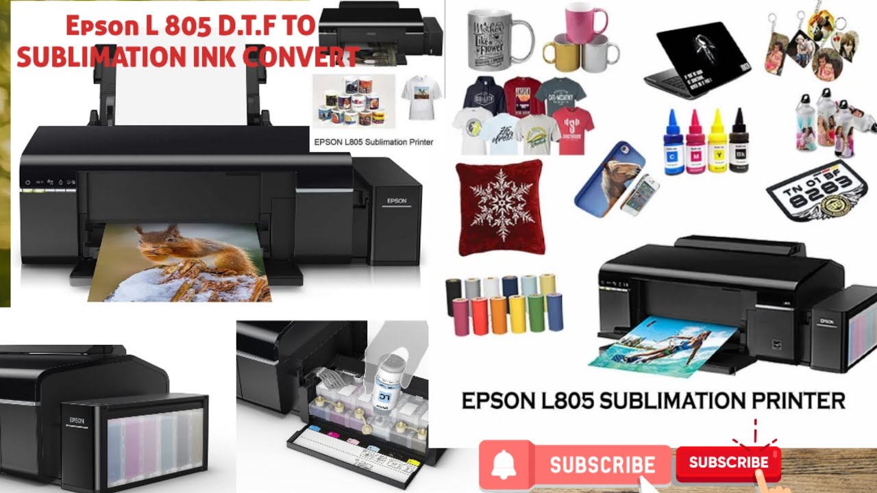 Epson L805 D.T.F TO SUBLIMATION convert to change ink change service