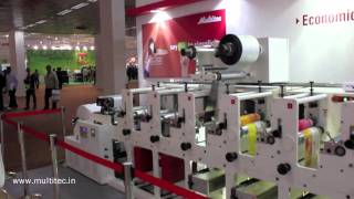 ecoflex label flexo press at Printpack 2011 by Multitec Aids