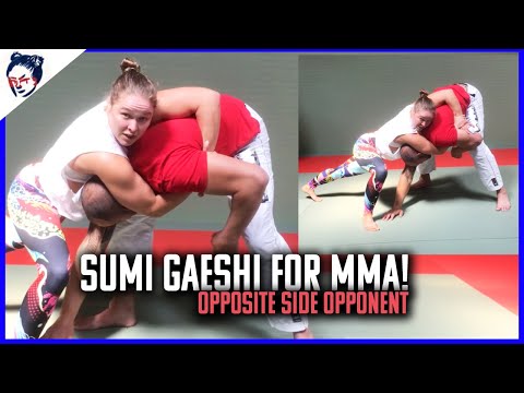 How To Do a Sumi Gaeshi For MMA Against an Opposite Sided Opponent | Ronda's Dojo #60